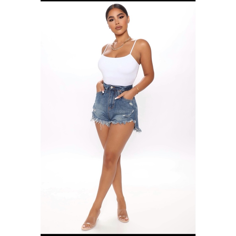💙paperbag waist denim shorts💙